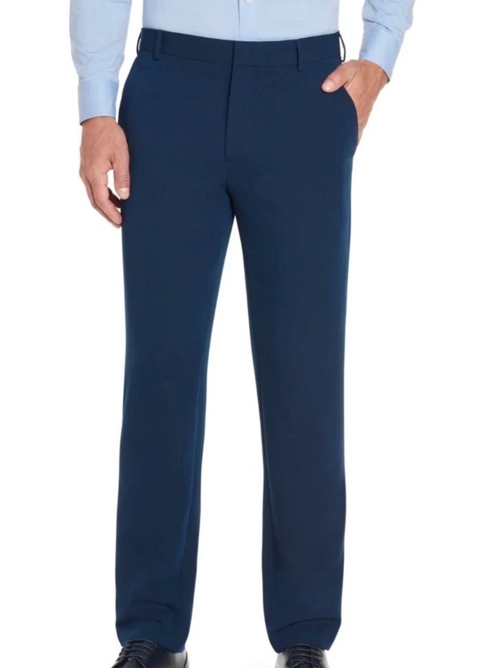 Van Heusen Flex Straight  Fit Pants 36x32 Slate Blue Dress Workwear NWT